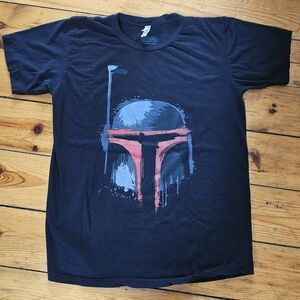 Star Wars Boba Fett Distressed Graphic Tee - Size Medium